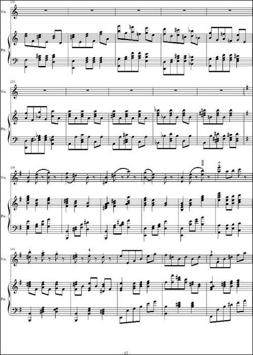 A小调舞曲-For Piano And Violin-钢琴谱