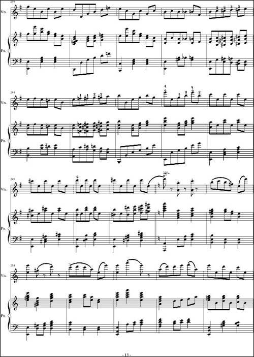 A小调舞曲-For Piano And Violin-钢琴谱