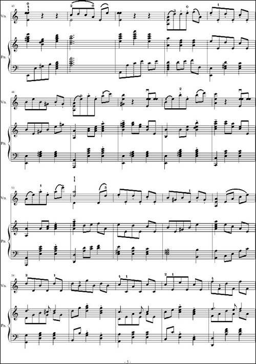 A小调舞曲-For Piano And Violin-钢琴谱