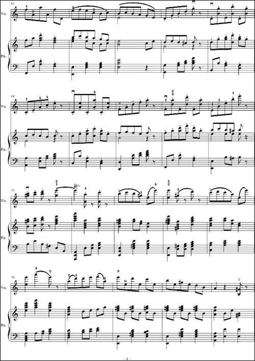 A小调舞曲-For Piano And Violin-钢琴谱