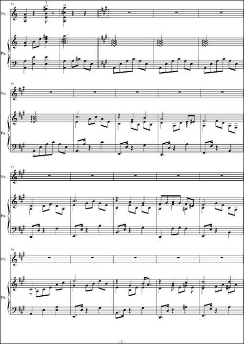 A小调舞曲-For Piano And Violin-钢琴谱