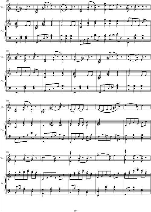 A小调舞曲-For Piano And Violin-钢琴谱