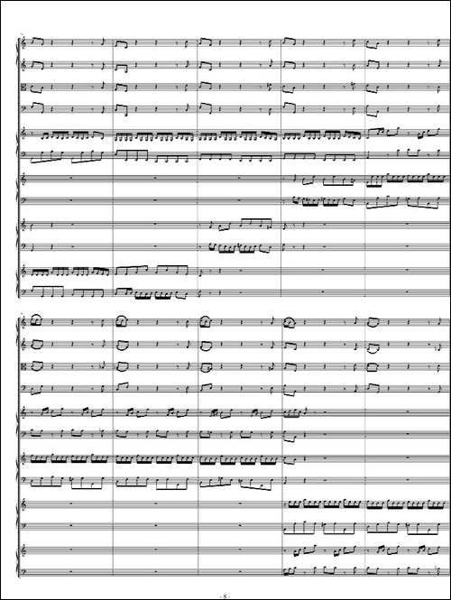 四羽管键琴协奏曲 BWV1065-钢琴谱