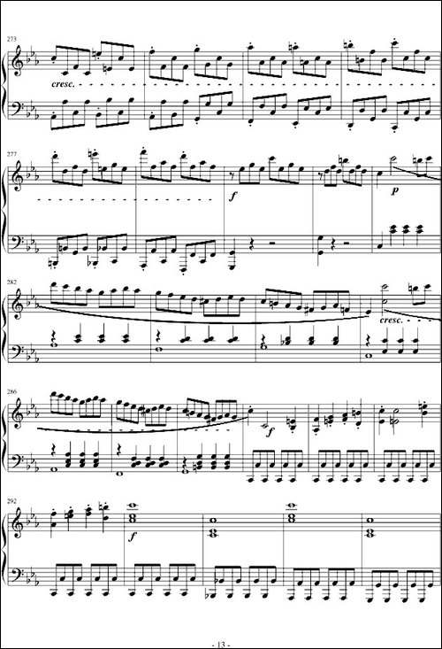 悲怆奏鸣曲第一乐章-钢琴谱