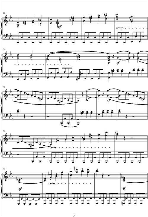 悲怆奏鸣曲第一乐章-钢琴谱