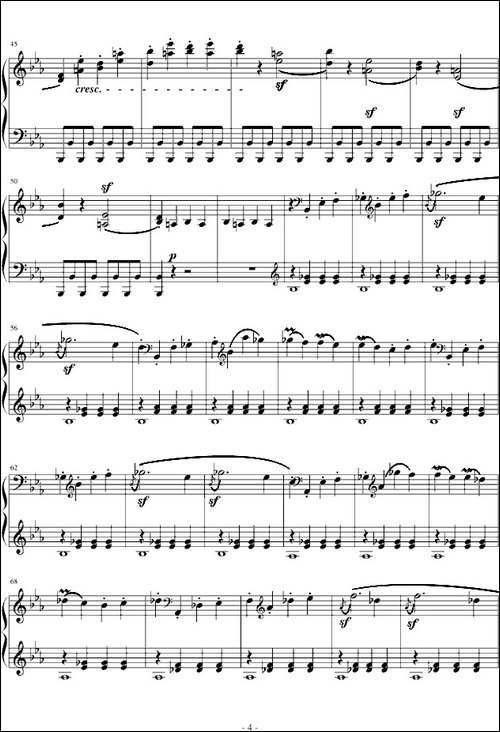 悲怆奏鸣曲第一乐章-钢琴谱