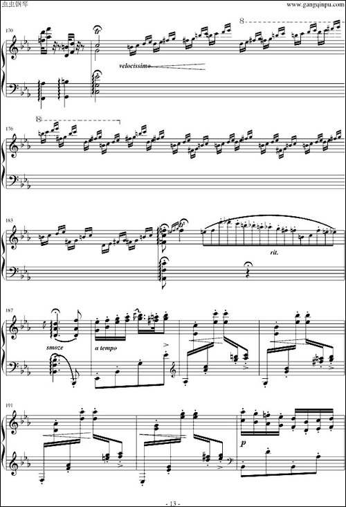 匈牙利狂想曲第9号-钢琴谱