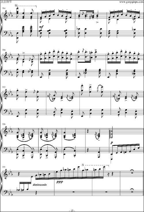 匈牙利狂想曲第9号-钢琴谱