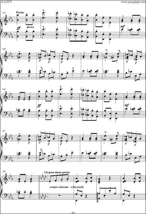 匈牙利狂想曲第9号-钢琴谱