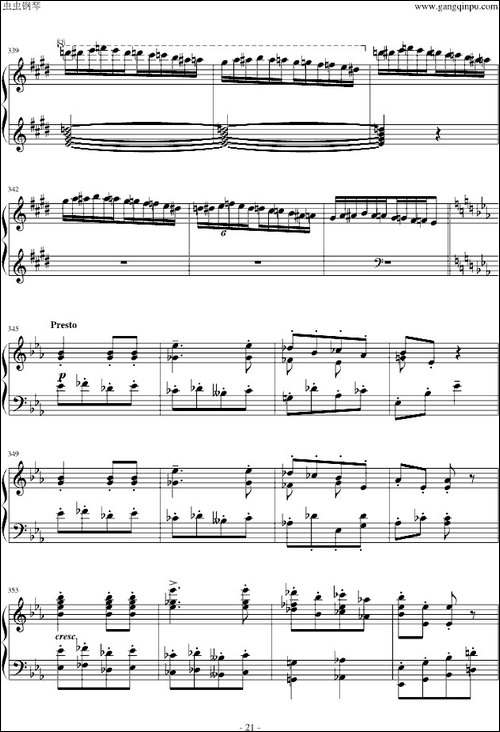 匈牙利狂想曲第9号-钢琴谱