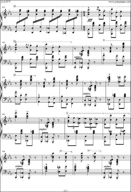 匈牙利狂想曲第9号-钢琴谱