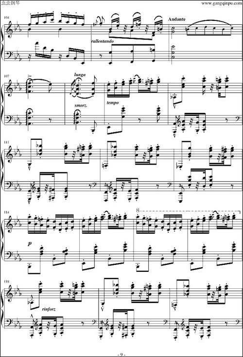 匈牙利狂想曲第9号-钢琴谱
