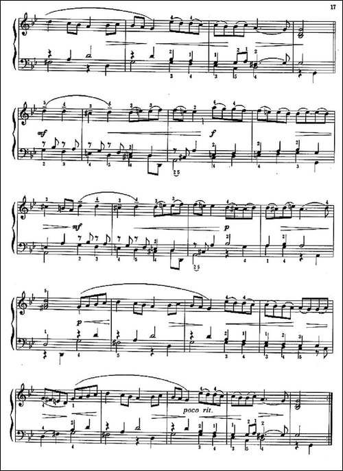 加伏特舞曲-练习分句、渐强渐弱及歌唱般的弹奏-钢琴谱