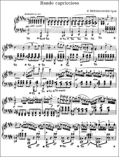 Rondo capriccioso-钢琴谱