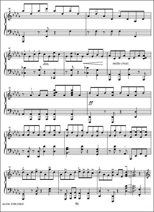 All Of Me-钢琴谱