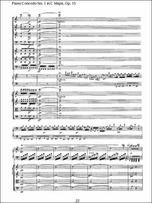 C大调钢琴第一协奏曲 Op.15 第三乐章-钢琴谱