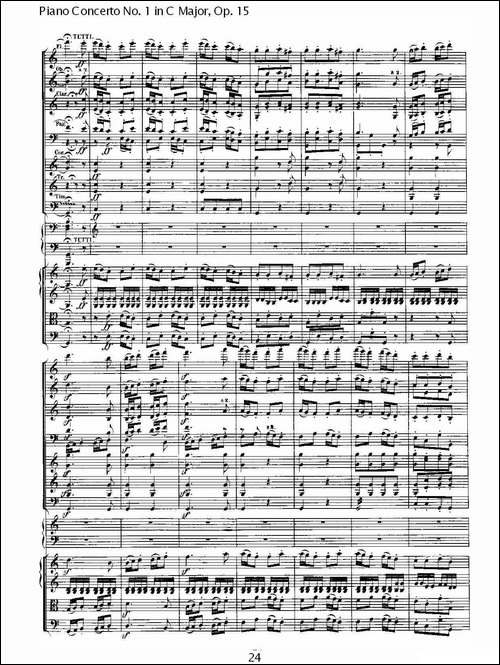 C大调钢琴第一协奏曲 Op.15 第三乐章-钢琴谱