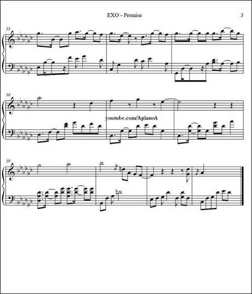 Promise-约定-钢琴谱