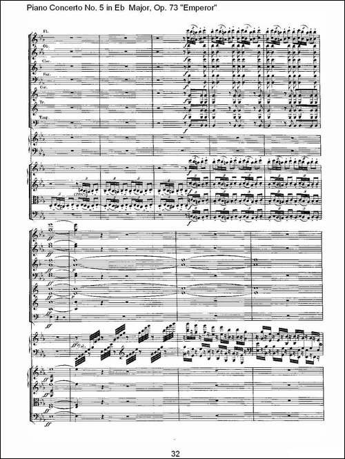 Eb大调钢琴第五协奏曲 Op.73