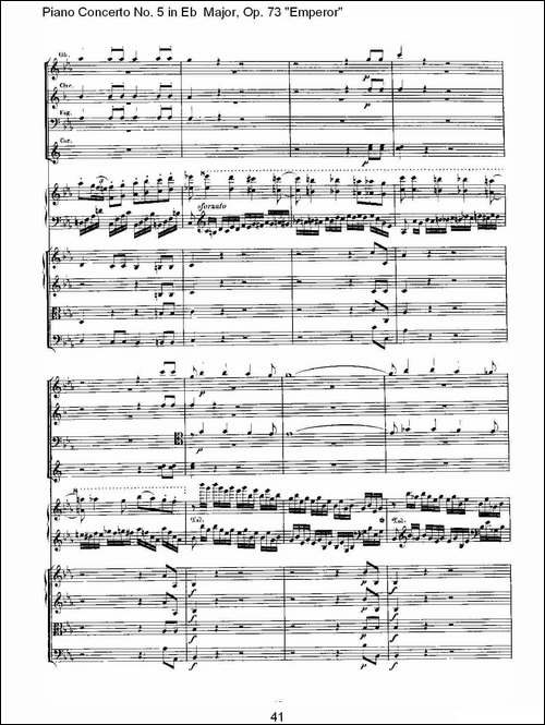 Eb大调钢琴第五协奏曲 Op.73