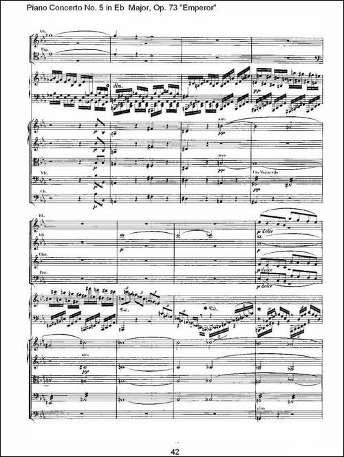 Eb大调钢琴第五协奏曲 Op.73