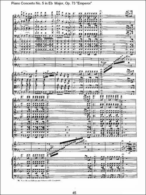 Eb大调钢琴第五协奏曲 Op.73