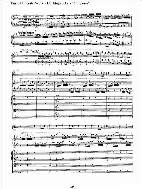 Eb大调钢琴第五协奏曲 Op.73