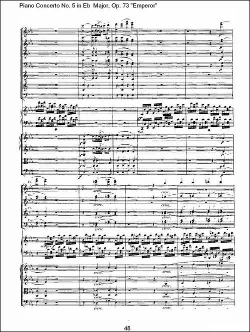 Eb大调钢琴第五协奏曲 Op.73
