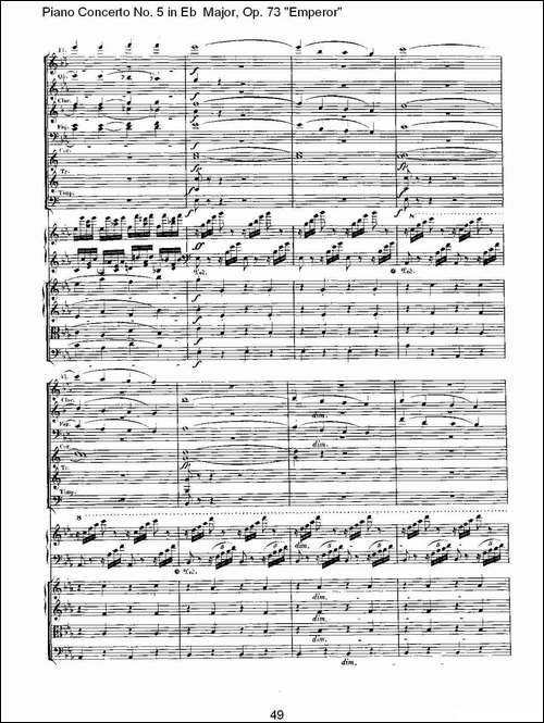 Eb大调钢琴第五协奏曲 Op.73