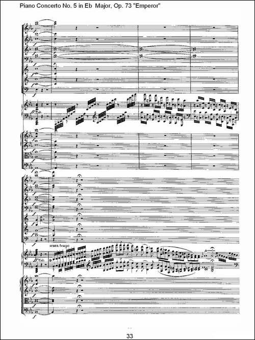 Eb大调钢琴第五协奏曲 Op.73