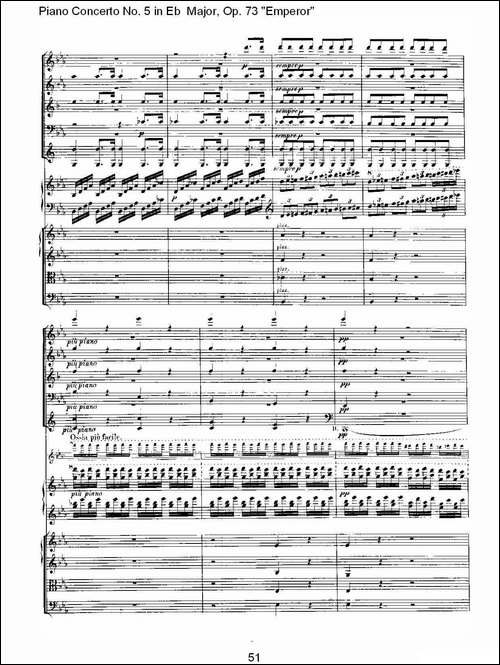 Eb大调钢琴第五协奏曲 Op.73