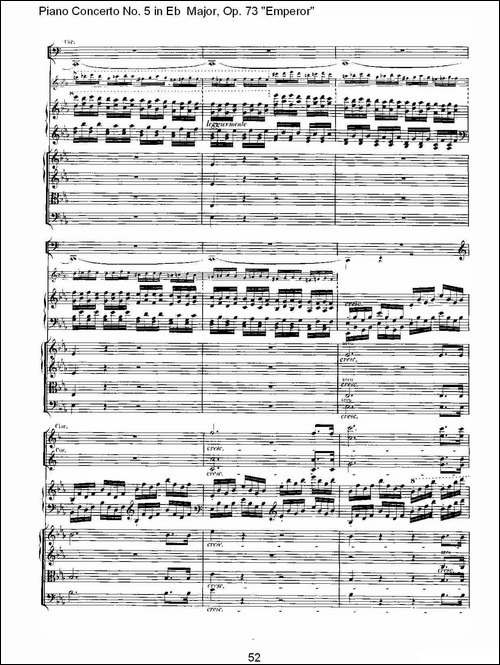 Eb大调钢琴第五协奏曲 Op.73