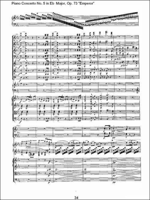 Eb大调钢琴第五协奏曲 Op.73