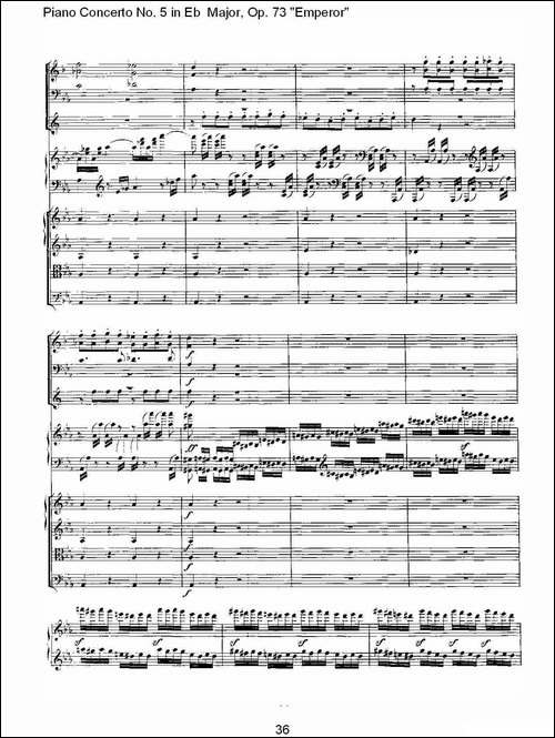 Eb大调钢琴第五协奏曲 Op.73