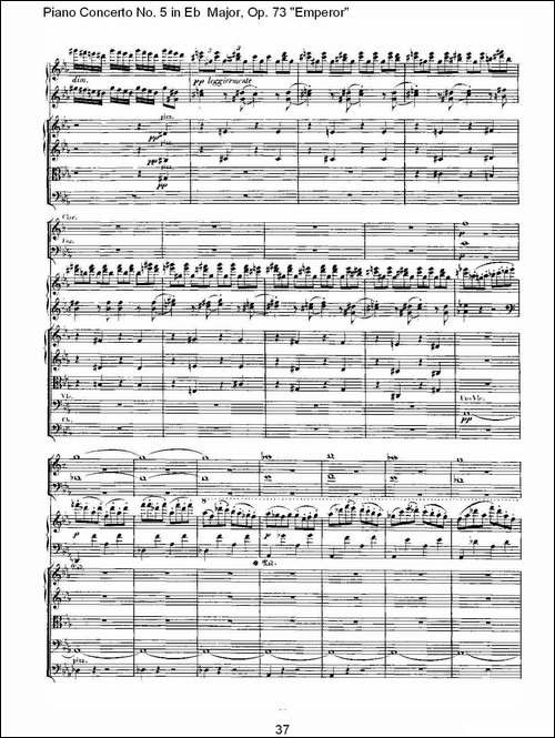 Eb大调钢琴第五协奏曲 Op.73