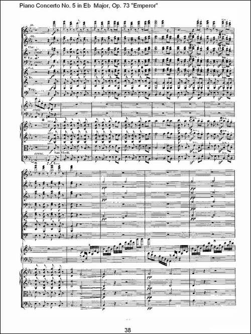 Eb大调钢琴第五协奏曲 Op.73