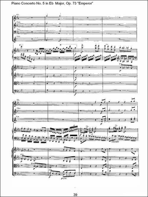 Eb大调钢琴第五协奏曲 Op.73
