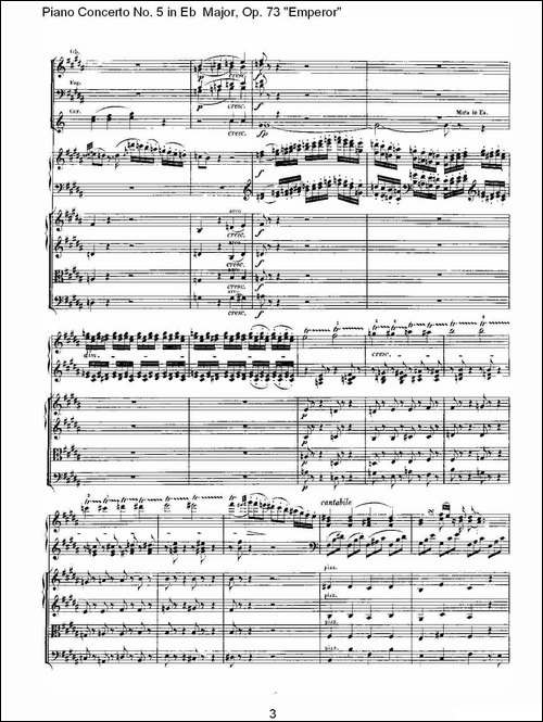 Eb大调钢琴第五协奏曲 Op.73