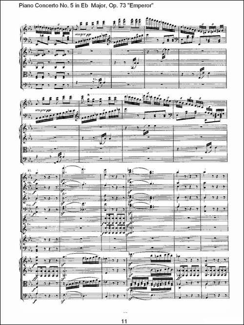 Eb大调钢琴第五协奏曲 Op.73