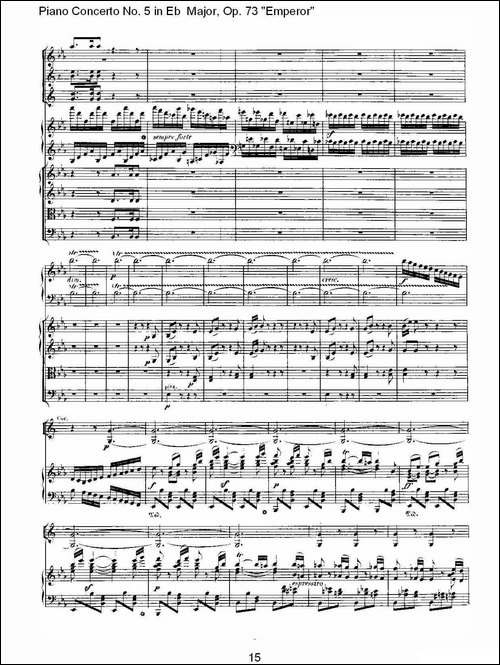 Eb大调钢琴第五协奏曲 Op.73