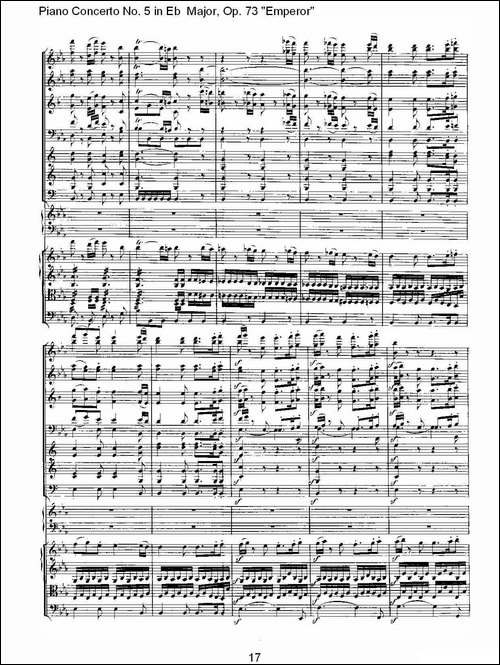 Eb大调钢琴第五协奏曲 Op.73