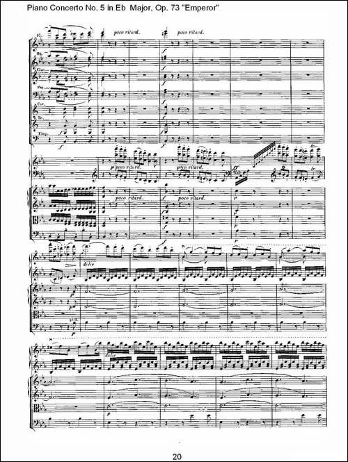 Eb大调钢琴第五协奏曲 Op.73