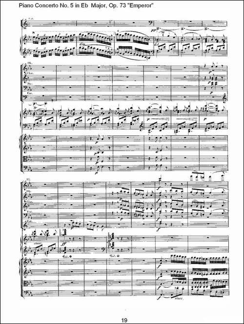 Eb大调钢琴第五协奏曲 Op.73