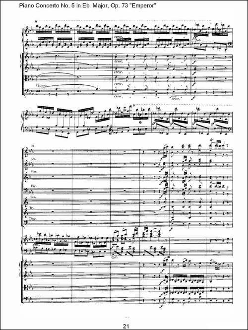 Eb大调钢琴第五协奏曲 Op.73