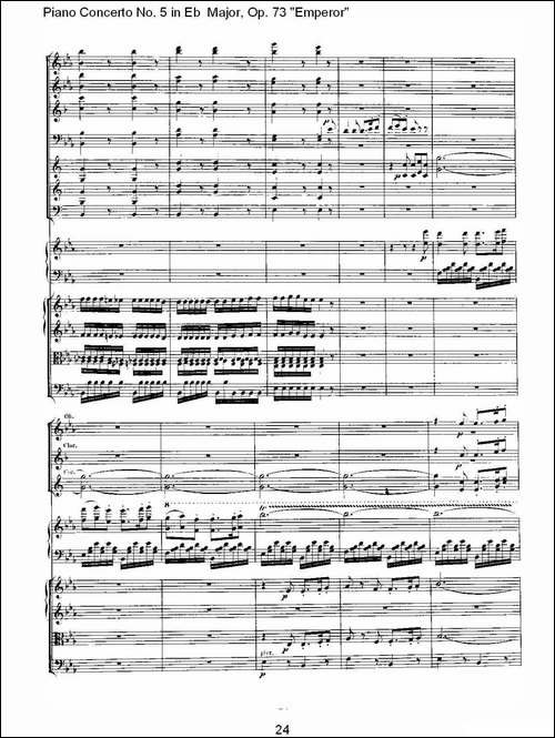 Eb大调钢琴第五协奏曲 Op.73