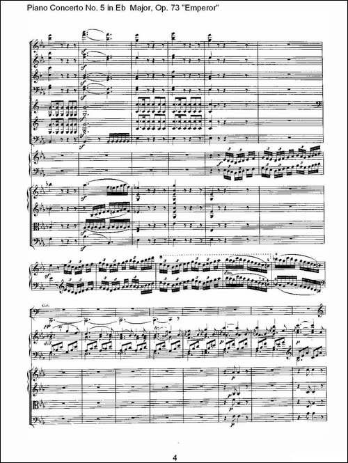 Eb大调钢琴第五协奏曲 Op.73