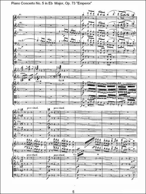 Eb大调钢琴第五协奏曲 Op.73