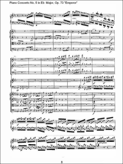 Eb大调钢琴第五协奏曲 Op.73