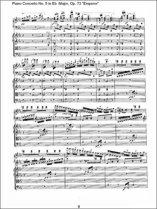 Eb大调钢琴第五协奏曲 Op.73
