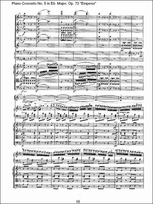 Eb大调钢琴第五协奏曲 Op.73